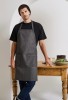 Cotton denim bib apron organic and Fairtrade certified Black Denim