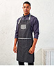 Tablier à bavette en denim contrasté Black Denim2