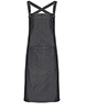 Cross back barista bib apron Black Denim