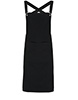 Cross back barista bib apron Black