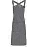 Cross back barista bib apron Grey Denim