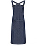 Cross back barista bib apron Indigo Denim