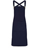 Cross back barista bib apron Navy