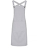 Cross back barista bib apron Silver