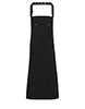 Chino cotton bib apron Black