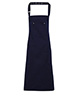 Chino cotton bib apron Navy