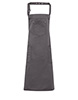 Chino cotton bib apron Steel