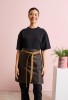 Division waxed-look denim waist apron BlackTan Denim