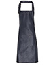 Faux leather bib apron Navy