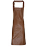 Faux leather bib apron Tan