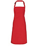 100 Polyester bib apron Red