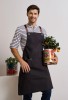 Clip and Clasp cross-back bib apron Black
