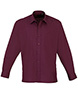 Long sleeve poplin shirt Aubergine