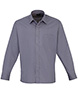 Long sleeve poplin shirt Steel