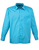 Long sleeve poplin shirt Turquoise