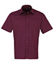 Short sleeve poplin shirt Aubergine