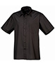 Short sleeve poplin shirt Black