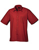 Short sleeve poplin shirt Burgundy