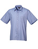 Short sleeve poplin shirt Mid Blue