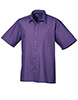 Short sleeve poplin shirt Purple