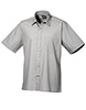 Short sleeve poplin shirt Silver