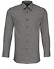 Poplin fitted long sleeve shirt Dark Grey