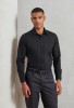 Poplin fitted long sleeve shirt Black