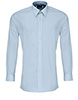 Poplin fitted long sleeve shirt Light Blue