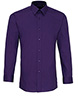 Poplin fitted long sleeve shirt Purple