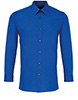 Poplin fitted long sleeve shirt Royal