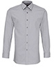 Poplin fitted long sleeve shirt Silver