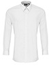 Poplin fitted long sleeve shirt White