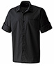 Roll sleeve poplin shirt Black