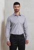 Stretch fit cotton poplin long sleeve shirt Silver