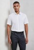 Stretch fit cotton poplin short sleeve shirt White
