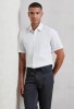 Stretch fit cotton poplin short sleeve shirt White