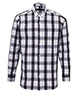 Ginmill check cotton long sleeve shirt BlackWhite