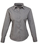 Womens poplin long sleeve blouse Dark Grey