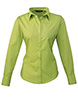 Womens poplin long sleeve blouse Lime