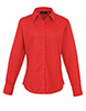 Womens poplin long sleeve blouse Red