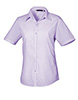 Womens short sleeve poplin blouse Lilac
