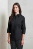 Womens ¾ sleeve poplin blouse Black