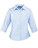 Womens ¾ sleeve poplin blouse Light Blue