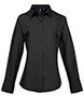 Womens supreme poplin long sleeve shirt Black