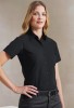 Womens supreme poplin short sleeve shirt Black