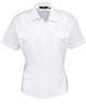 Womens short sleeve pilot blouse White