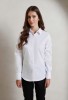 Womens signature Oxford long sleeve shirt White