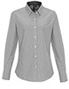 Womens cotton-rich Oxford stripes blouse WhiteGrey