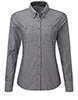 Chemise Womens Chambray en denim gris biologique et certifié Fairtrade