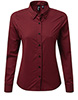 Chemise à manches longues à carreaux Maxton pour femmes Noir Rouge